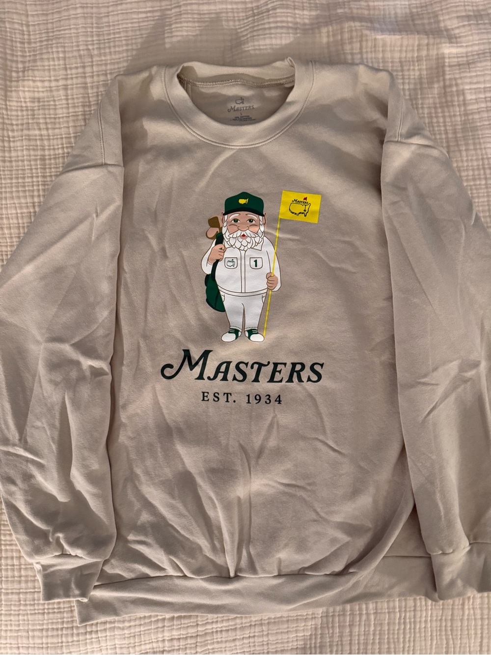 2026 Masters Beige Crewneck Gnome Sweatshirt